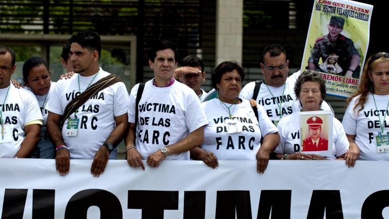 Víctimas de las FARC durante uno de los foros que se realizaron en 2014 