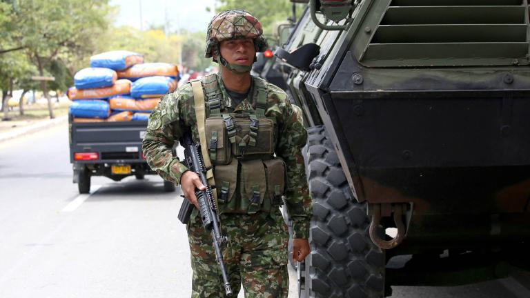 Soldado en Villa del Rosario