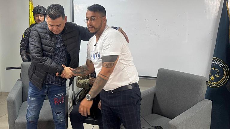 Jefes de Los Costeños y Los Pepes durante el anuncio de la tregua en la cárcel La Picota.